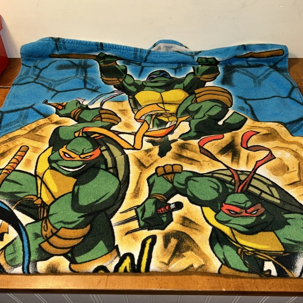 Vtg 2003 Teenage Mutant Ninja Turtles Cowabunga Beach Towel 28x55